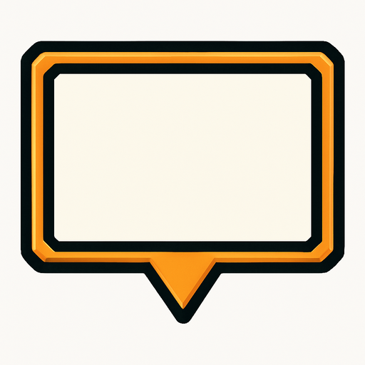 Рамка для всплывающей меню подсказки.
In-Game asset.  2d.  High contrast.  No shadows