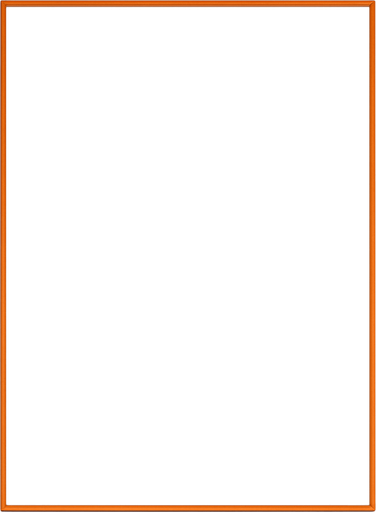 TRANSPARENT RECTANGLE WITH SINGLE LINE ORANGE FRAME, FRONT VIEW