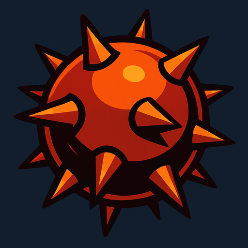 DİKENLİ TOP.
In-Game asset.  2d.  High contrast.  No shadows
