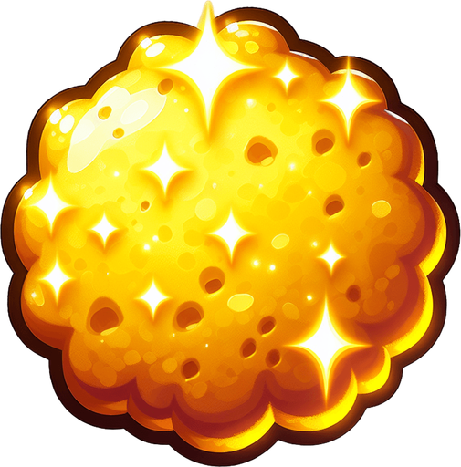 Golden cookie.
Single Game Texture.  In-Game asset.  2d.  Blank background.  High contrast.  No shadows
