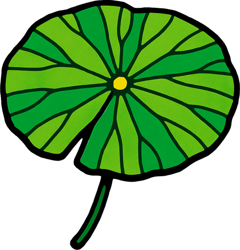 daun teratai.
In-Game asset.  2d.  High contrast.  No shadows