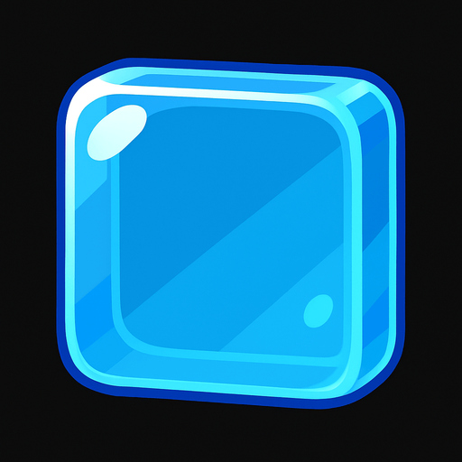 3d piksar tarzı şeffaf kare.
In-Game asset.  2d.  High contrast.  No shadows