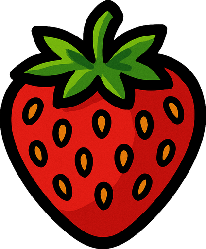 Çilek.
In-Game asset.  2d.  High contrast.  No shadows
