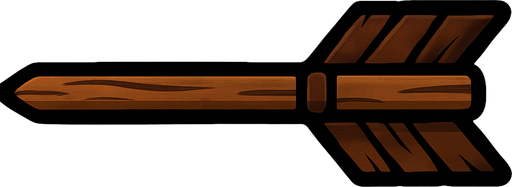 Following this art style, made a wooden arrow with no head