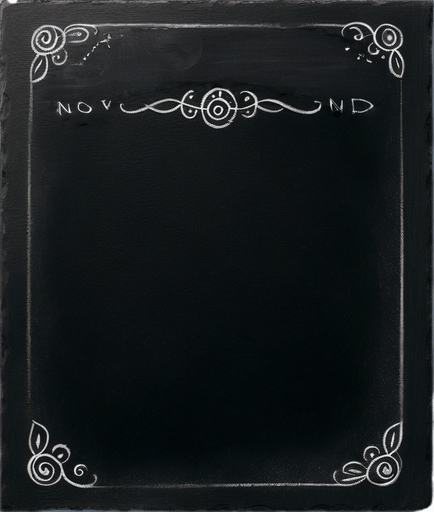 "NOVICE BLEND" handwritten in chalk