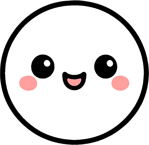 crea la imagen de una pelotita blanca simple kawai.
In-Game asset.  2d.  High contrast.  No shadows