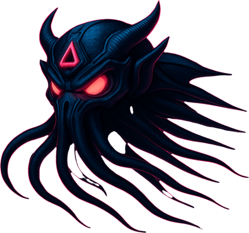 Suspended midair, flying fast, tentacles behind, fully in frame no edges cut off