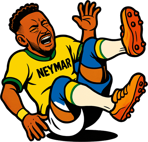 neymar rolling.
In-Game asset.  2d.  High contrast.  No shadows