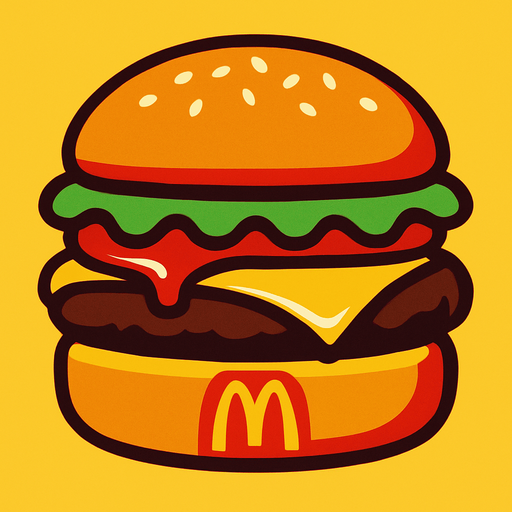 unahamburguesa del mcdonal.
In-Game asset.  2d.  High contrast.  No shadows