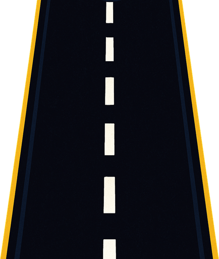 carretera oscura con perspectiva desde arriba.
In-Game asset.  2d.  High contrast.  No shadows