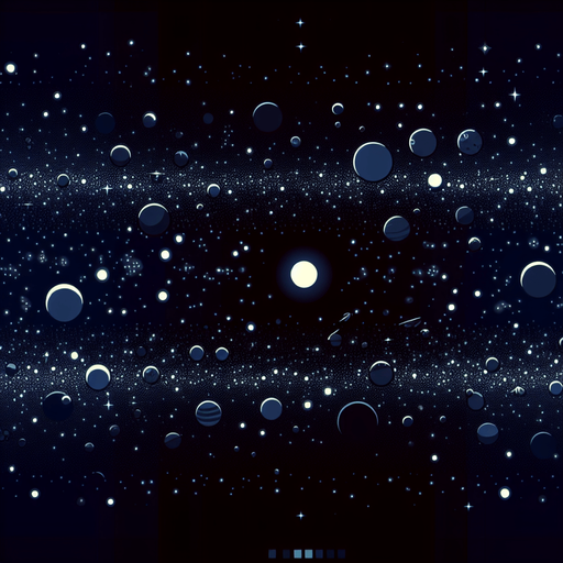deep dark space with stars and very few planets.
Single Game Texture. In-Game asset. 2d. Blank background. High contrast. No shadows.