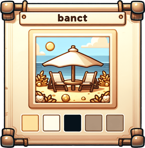 A  background gui element for an item in an ingame shop, in a light summer theme..
Single Game Texture. In-Game asset. 2d. Blank background. High contrast. No shadows.