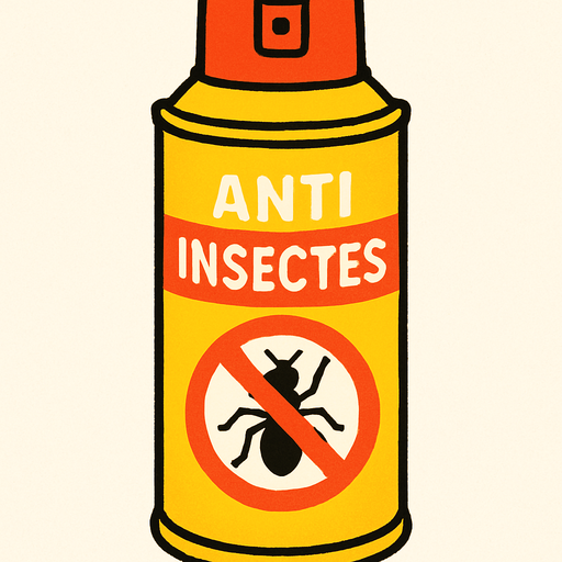 tube de spray anti insectes.
In-Game asset.  2d.  High contrast.  No shadows