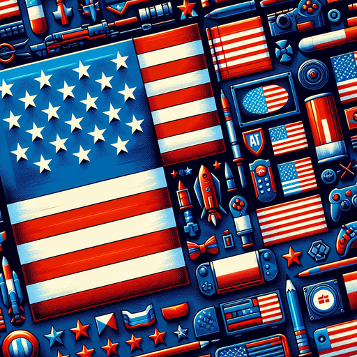 american flag.
Single Game Texture.  In-Game asset.