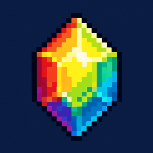 Gema de mina super especial pixart.
In-Game asset.  2d.  High contrast.  No shadows