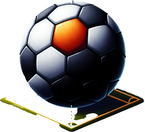 Football.
Single Game Texture. In-Game asset. 2d. Blank background. High contrast. No shadows.