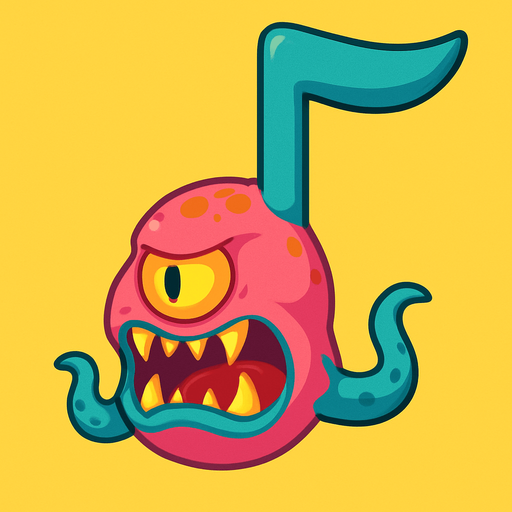 MÜZİK NOTASI ŞEKLİNDE BİR UZAYLI CANAVAR ÇİZ AMA BU KARAKTER VE İSMİ Quasar ONA GÖRE TASARLA. AYAKSIZ. dONT WRİTE TEXT İN TO İMAGE. NO BLACK..
In-Game asset.  2d.  High contrast.  No shadows