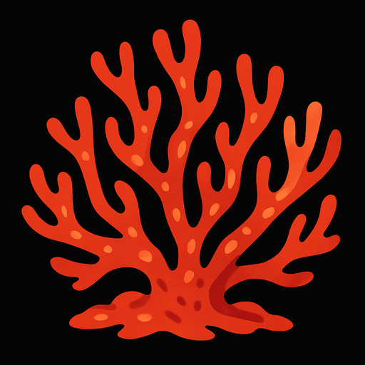large coral.
In-Game asset.  2d.  High contrast.  No shadows