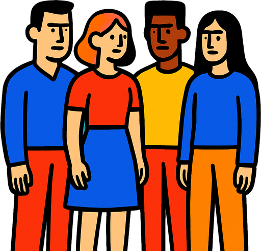 people.
In-Game asset.  2d.  High contrast.  No shadows
