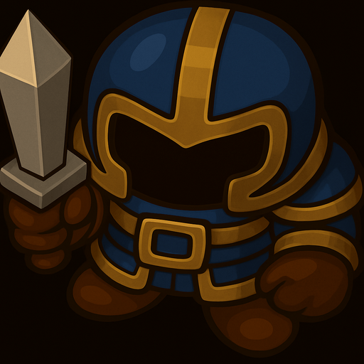 change the color theme to blue, brown and gold, but keep the sword silver