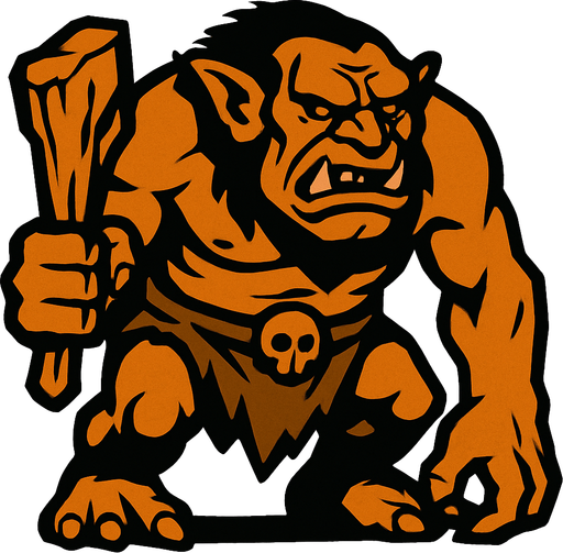 Troll enemy.
In-Game asset.  2d.  High contrast.  No shadows