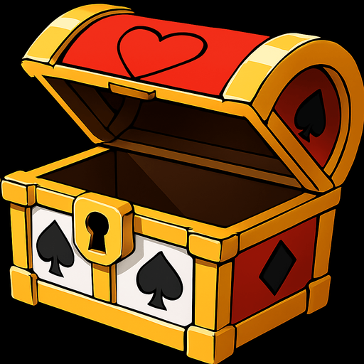 This chest with the top open and nothing inside.