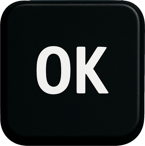 Replace arrow to OK text