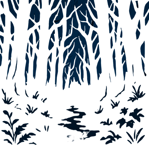 Dark forrest.
In-Game asset.  2d.  High contrast.  No shadows