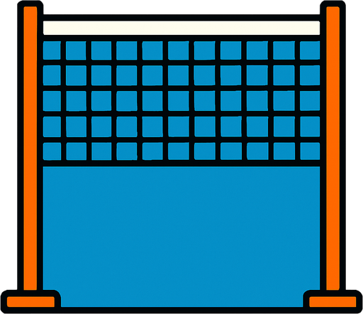 volley ball net.
In-Game asset.  2d.  High contrast.  No shadows