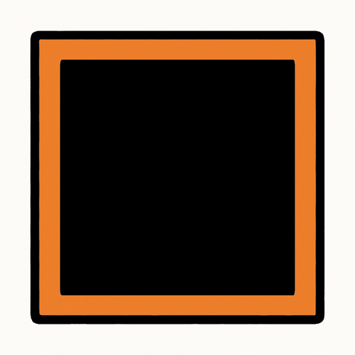 casilla negra.
In-Game asset.  2d.  High contrast.  No shadows