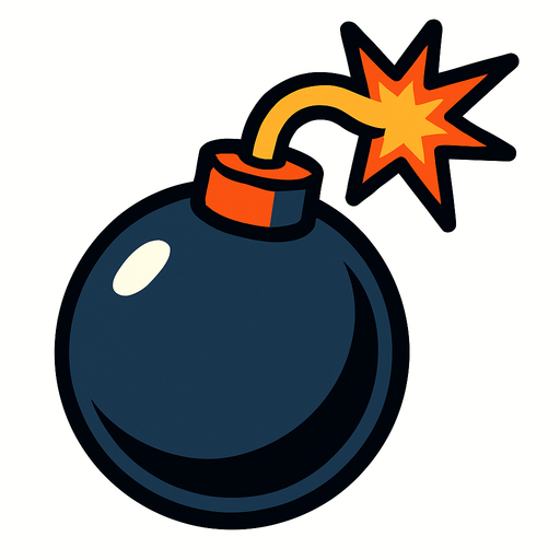 bomba.
In-Game asset.  2d.  High contrast.  No shadows