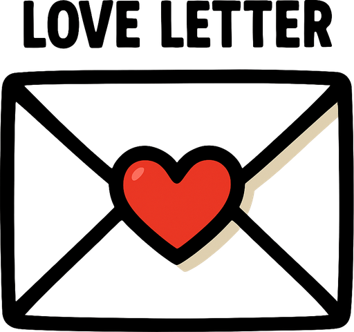 LOVE LETTER.
In-Game asset.  2d.  High contrast.  No shadows