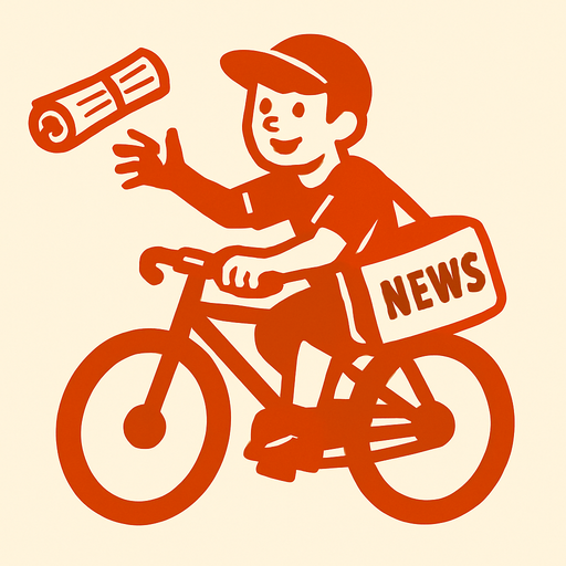 newspaper delivery.
In-Game asset.  2d.  High contrast.  No shadows
