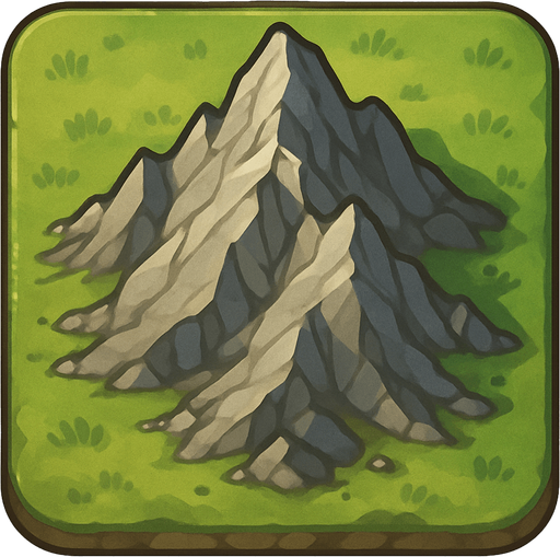 Mountain tile on top viewing.
In-Game asset.  2d