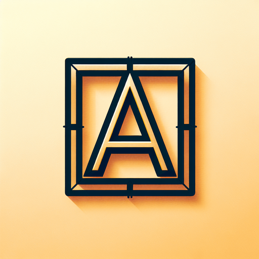 La lettre A encadrée..
Single Game Texture. In-Game asset. 2d. Blank background. High contrast. No shadows.