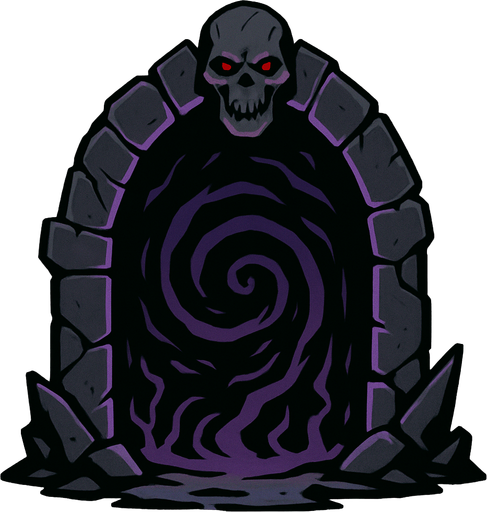 Portal siniestro.
In-Game asset.  2d.  High contrast.  No shadows