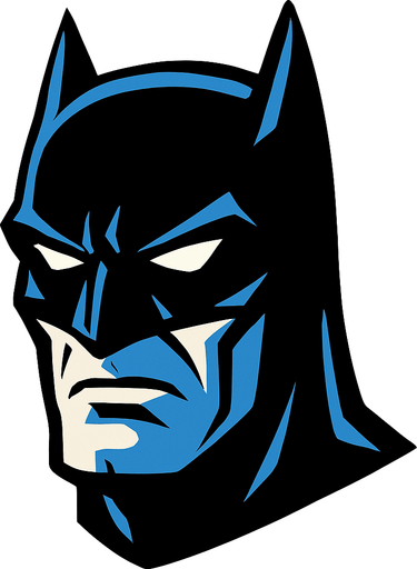 Süper kahraman olan Batman'ın kafasını oluştur.
In-Game asset.  High contrast.  No shadows