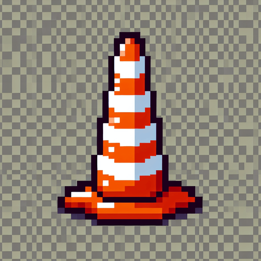 a traffic cone.
video game sprite