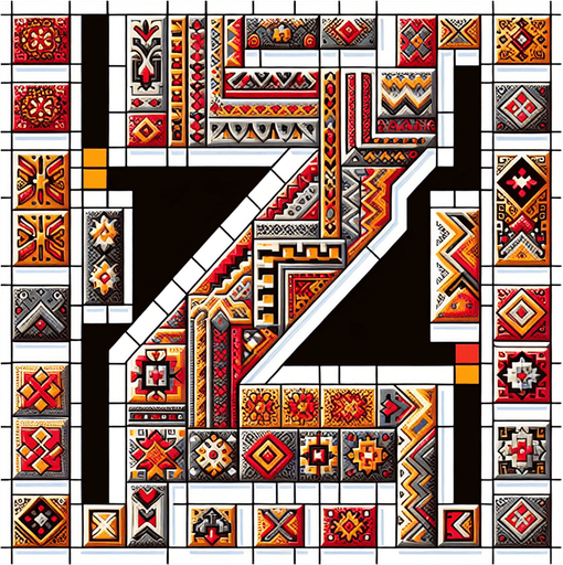 block z for tetris in russian style.
Single Game Texture. In-Game asset. 2d. Blank background. High contrast. No shadows.
