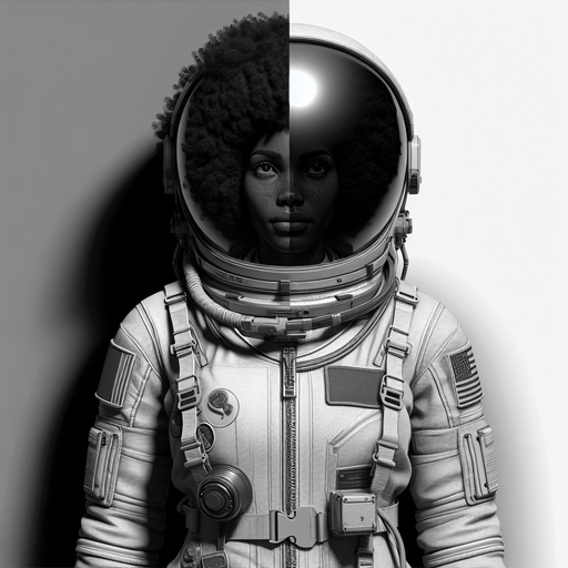 an astronaut.
Single Game Texture. In-Game asset. 2d. Blank background. High contrast. No shadows.