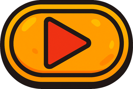 play button for video game.
In-Game asset.  2d.  High contrast.  No shadows