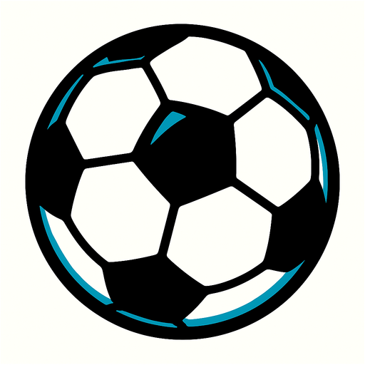 soccer ball.
In-Game asset.  2d.  High contrast.  No shadows