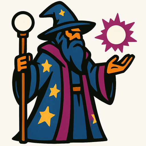 Büyücü.
In-Game asset.  2d.  High contrast.  No shadows