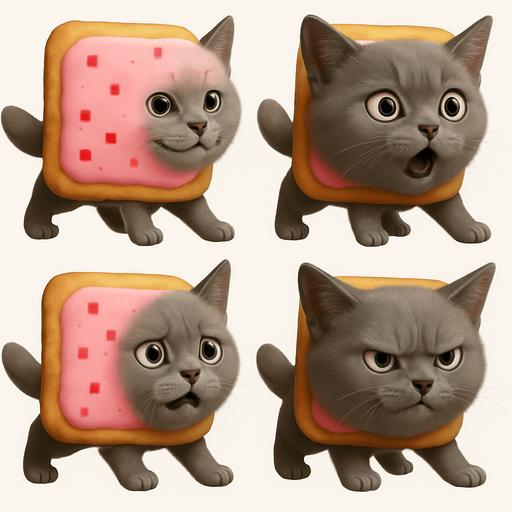 Sprite sheet with different face expressions : smile, surprise, fear, laught, angry...