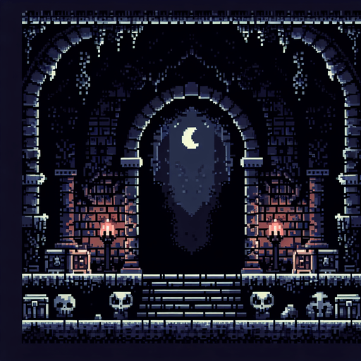 Dark and moody dungeon background. Infinite repeatable texture. 8 bit pixel art..
Single Game Texture.  In-Game asset.  2d.  Blank background.  High contrast.  No shadows