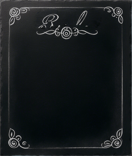 "RULES" handwritten in chalk