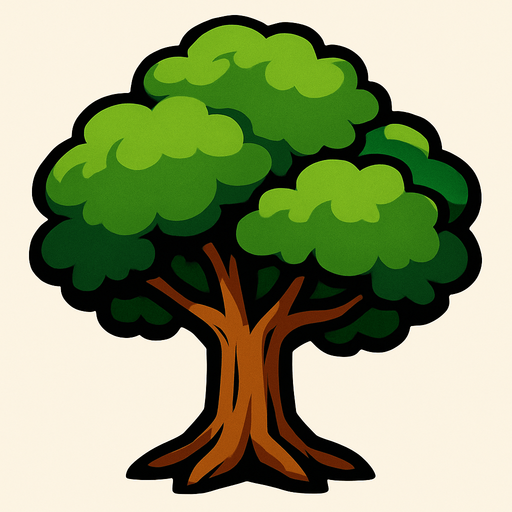 Tree.
In-Game asset.  2d.  High contrast.  No shadows