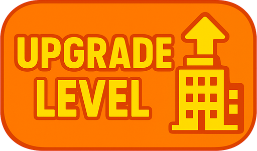 button upgrade level of business.
In-Game asset.  2d.  High contrast.  No shadows
