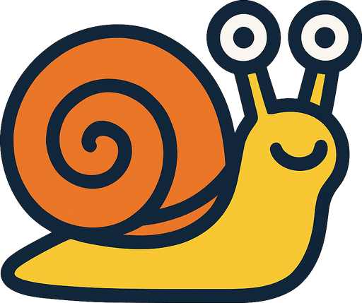 snail.
In-Game asset.  2d.  High contrast.  No shadows