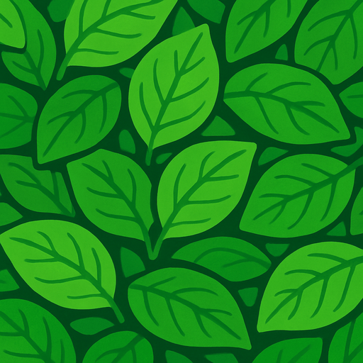 green leaf background.
In-Game asset.  2d.  High contrast.  No shadows